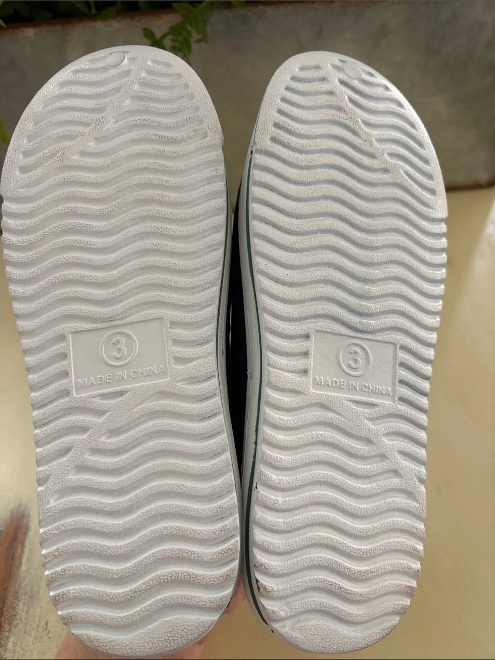 J. Crew Navy Blue Slip On Waterproof Casual Shoes with White Toe Cap Kids Size 3